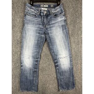 BKE Aiden Men's Jeans Size 30S Bootleg Medium Wash Distressed Denim